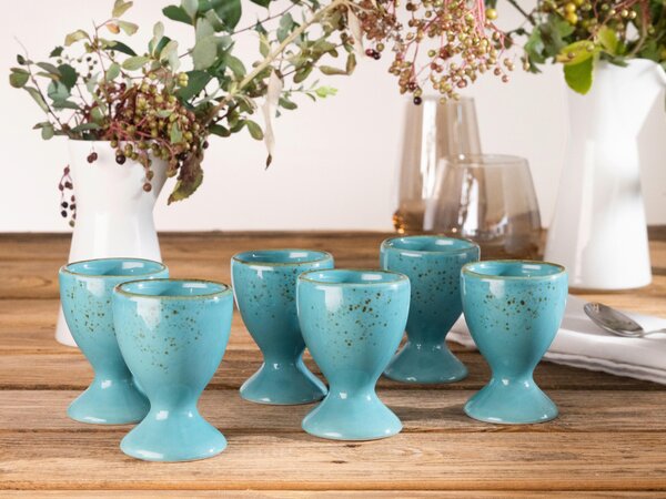 SADA KALÍŠKOV NA VAJÍČKA kamenina keramika 6-dielne 5,5 cm Creatable - Jedálenské sety, Online Only