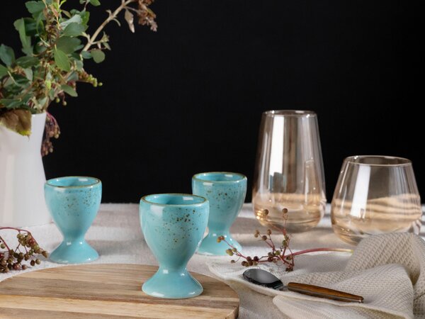 SADA KALÍŠKOV NA VAJÍČKA kamenina keramika 6-dielne 5,5 cm Creatable - Jedálenské sety, Online Only