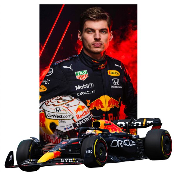 Wooden HDF poster - Max Verstappen