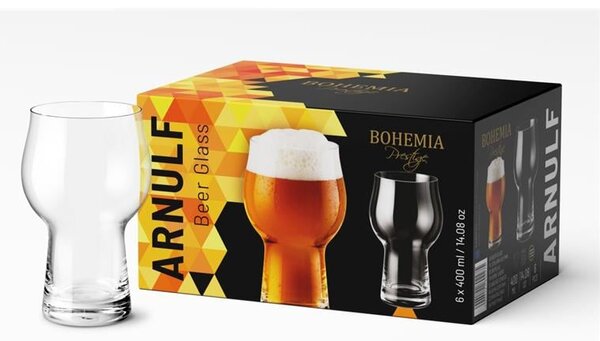 BOHEMIA PRESTIGE ARNULF PIVNÝ POHÁR 400ML SADA 6 KS