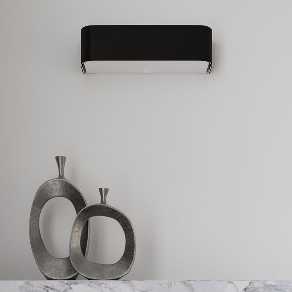 Stropné svietidlo Lokko, 1x čierne textilné tienidlo, (biele sklo), (55 cm)