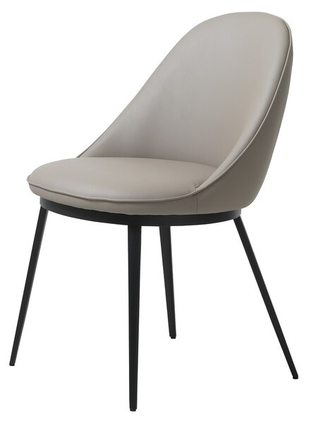 Dizajnová jedálenská stolička Danika taupe ekokoža