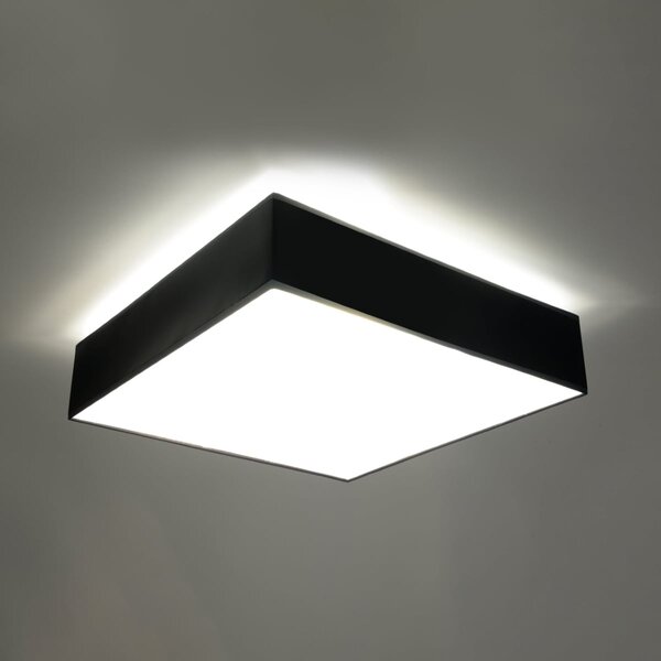 Stropné svietidlo Horus, 1x čierne plastové tienidlo, (biely plast), (45 cm)