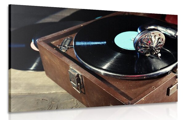Obraz gramofón s vinylovou platňou