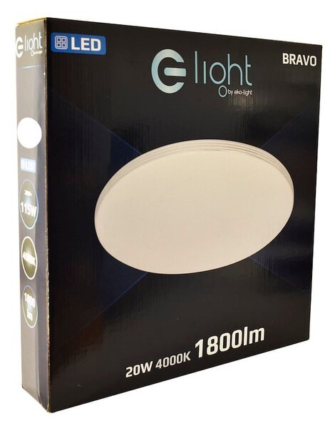 Stropné LED svietidlo Bravo, 1x LED 20w, 4000k, ch