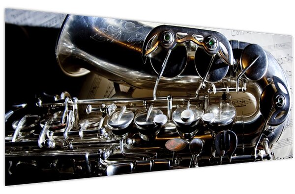Obraz - Saxofón (120x50 cm)