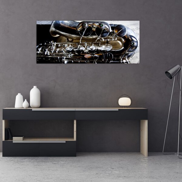 Obraz - Saxofón (120x50 cm)