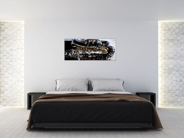 Obraz - Saxofón (120x50 cm)