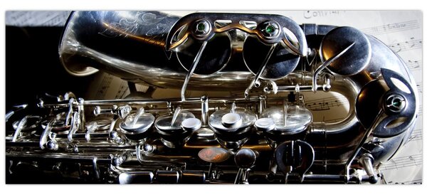 Obraz - Saxofón (120x50 cm)