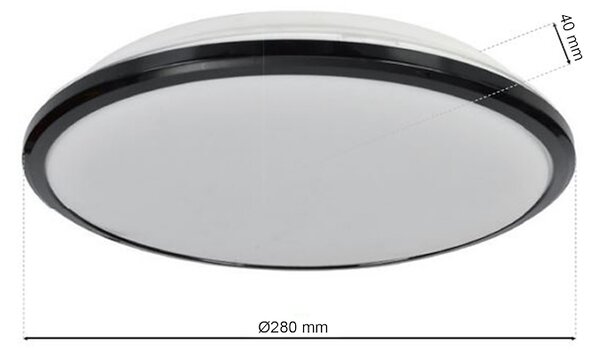 Stropné LED svietidlo Terma, 1x LED 18w, 4000k, b