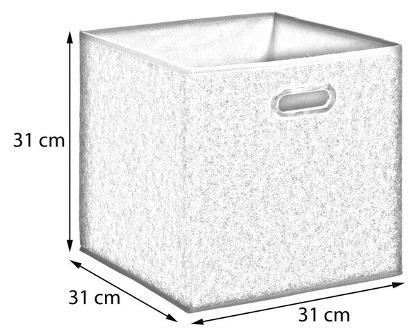 Úložný box Harmony, 31x31x31 cm, čierna