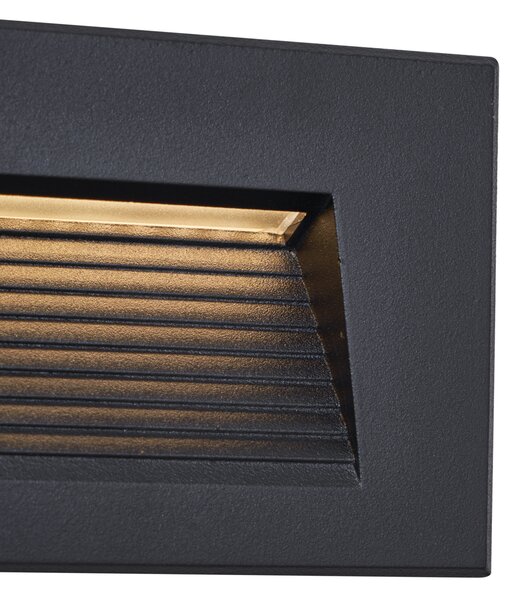 Moderné zapustené nástenné svietidlo čierne 11,5 cm vrátane LED IP65 - Trem