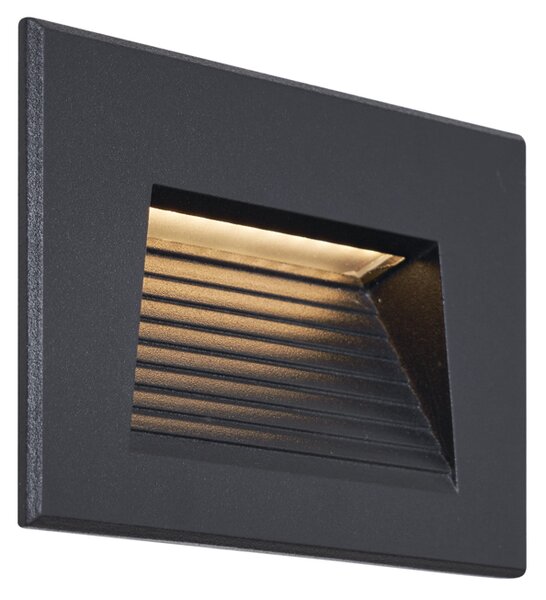 Moderné zapustené nástenné svietidlo čierne 11,5 cm vrátane LED IP65 - Trem