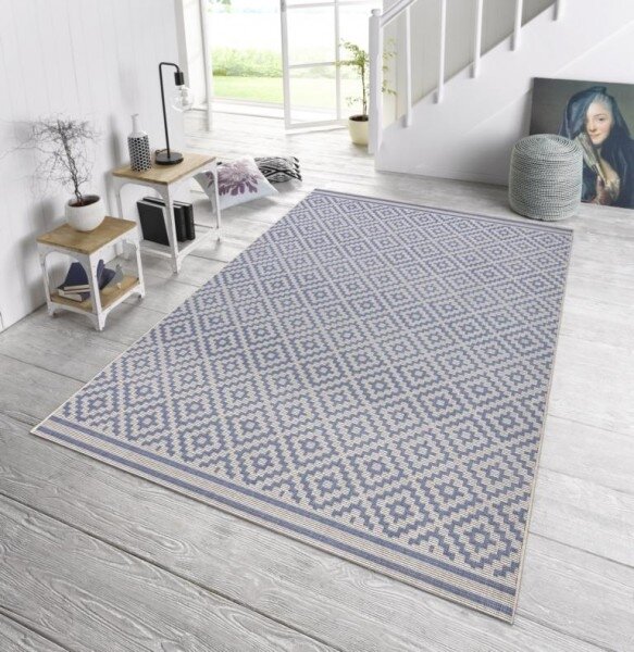 Hanse Home, Kusový koberec Meadow 102464 – na von aj na doma, 80x150, modrá, chodba / predsieň
