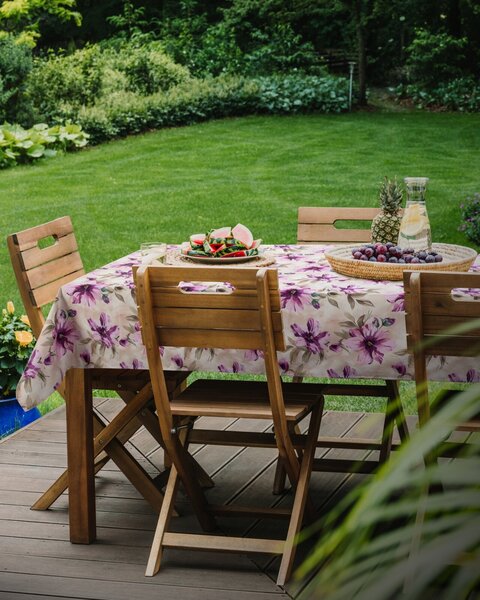 ZÁHRADNÝ VODEODOLNÝ OBRUS GARDEN (FI) 150 CM KVETY