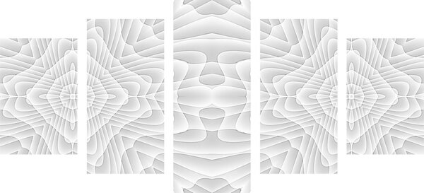 5-dielny obraz s kaleidoskopovým vzorom