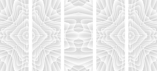 5-dielny obraz s kaleidoskopovým vzorom