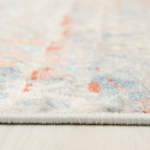 TA Koberec G494C WHITE/SALMON PORTLAND HIK Biely Obdĺžnikový Rozmer: 80x150 cm