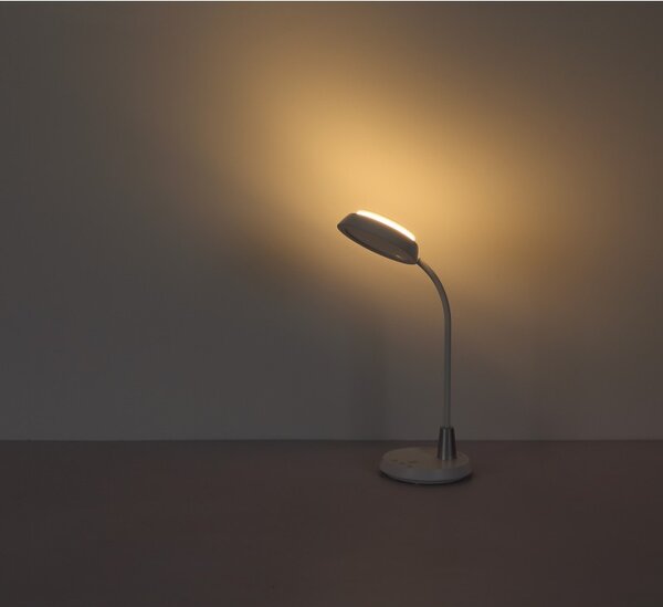 Globo 58496W LED stolná lampička KIRK | 12W integrovaný LED zdroj | 650lm | 3000/4000/6000K | vypínač