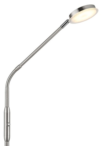 Globo 58504SN LED stojacia lampa SILVIO | 6.5W integrovaný LED zdroj | 350lm | 2700/3350/4000K | vypínač