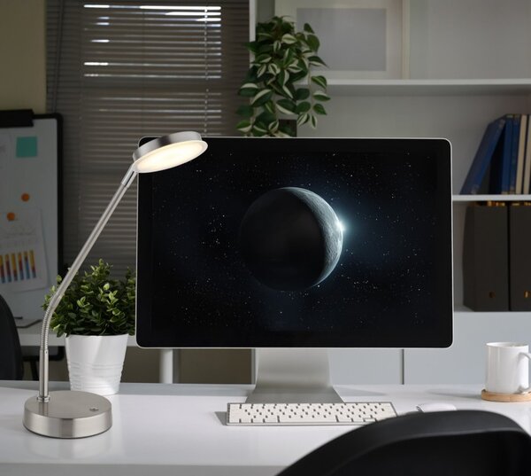 Globo 58504TN LED stolná lampička SILVIO | 6.5W integrovaný LED zdroj | 350lm | 2700/3350/4000K | vypínač