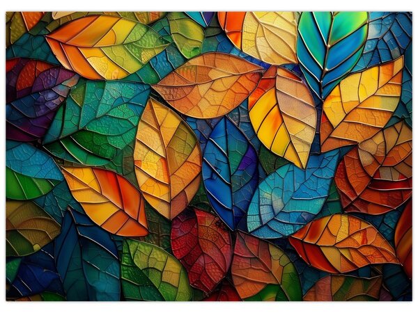 Obraz - Mozaika z listov (70x50 cm)