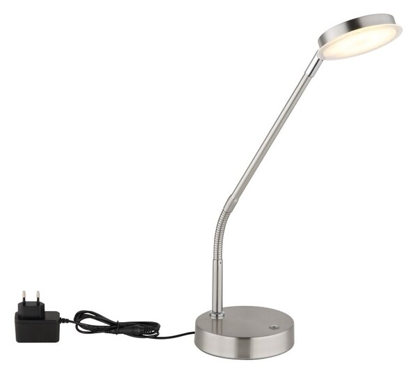 Globo 58504TN LED stolná lampička SILVIO | 6.5W integrovaný LED zdroj | 350lm | 2700/3350/4000K | vypínač