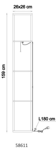 Globo 58611 stojacia lampa TABITHA E27 | vypínač