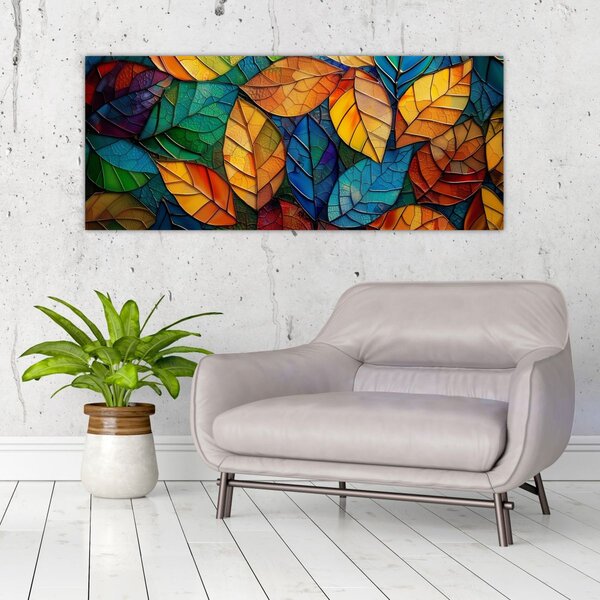 Obraz - Mozaika z listov (120x50 cm)