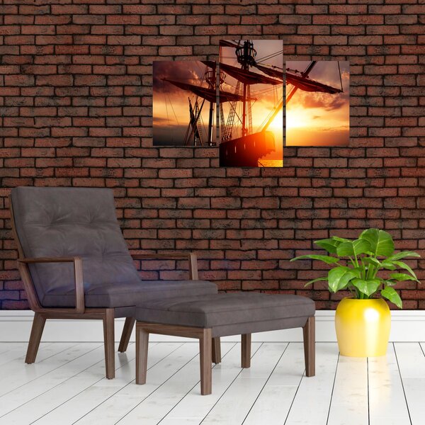 Obraz - Staroveká pirátska loď (90x60 cm)