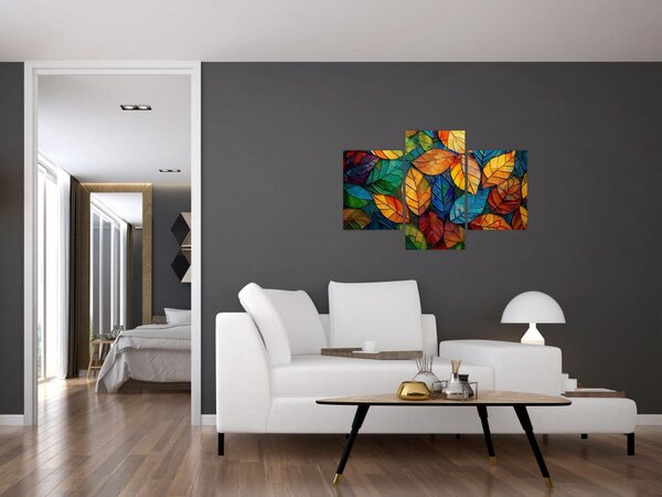 Obraz - Mozaika z listov (90x60 cm)