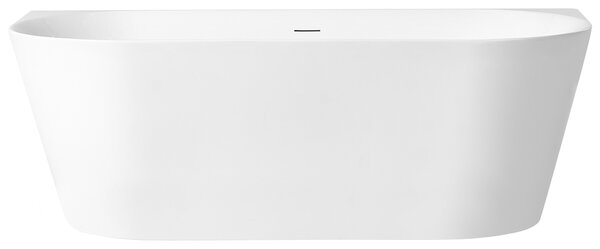 Vaňa k stene lesklá biela akrylátová 170 x 79 cm klasická povrchová úprava moderný štýl kúpeľňa