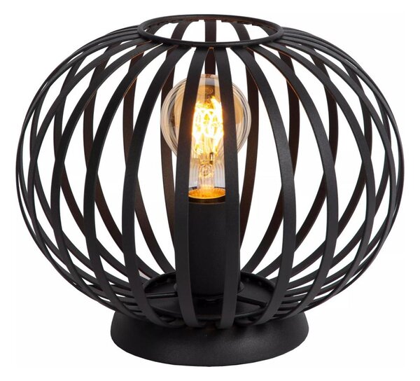 Lucide 78574/25/30 - Stolná lampa MANUELA 1xE27/40W/230V pr. 25,5 cm čierna