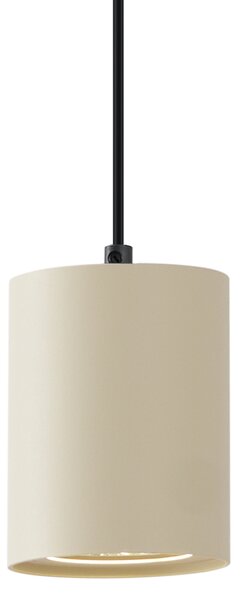 Moderné závesné svietidlo béžové s čiernou farbou pre koľajnicový systém 1-fázový GU10 70mm - Iconic Holt