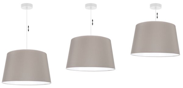 Závesné svietidlo Gaja, 1x béžové textilné tienidlo, (fi 44cm), w