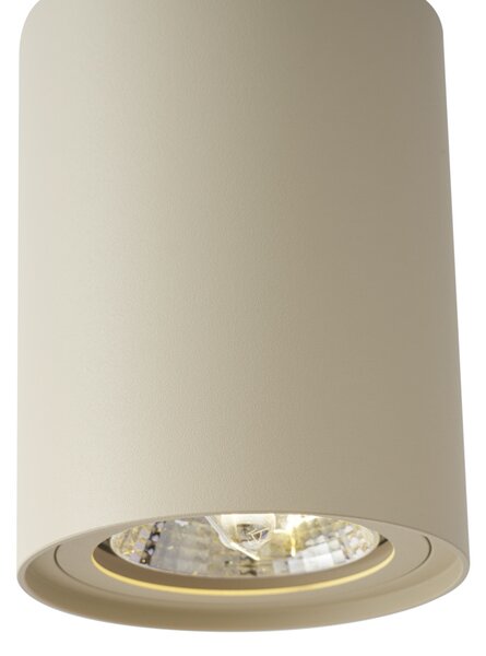 Moderné závesné svietidlo béžové s čiernou farbou pre koľajnicový systém 1-fázový GU10 70mm - Iconic Holt