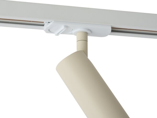 Moderný reflektor béžový s bielym adaptérom pre 1-fázový koľajnicový systém GU10 35mm - Iconic Jeana Luxe