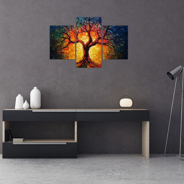 Obraz - Strom života v mozaike (90x60 cm)