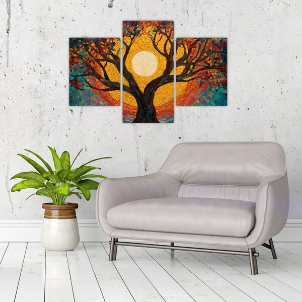 Obraz - Slnko v korune stromu života (90x60 cm)