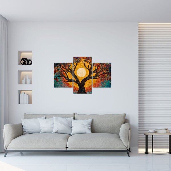 Obraz - Slnko v korune stromu života (90x60 cm)