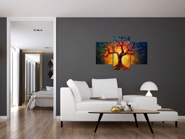 Obraz - Strom života v mozaike (90x60 cm)