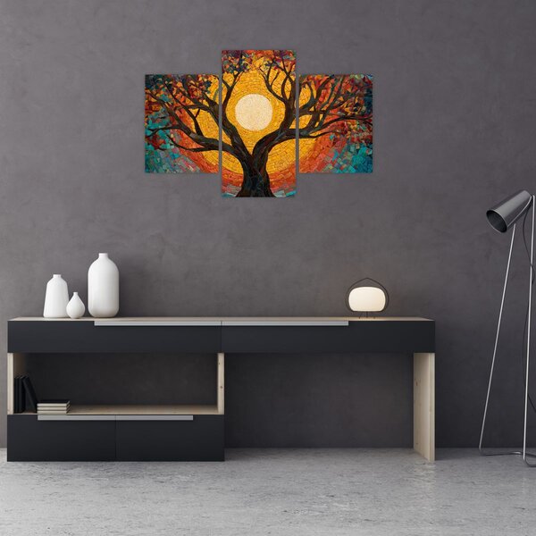 Obraz - Slnko v korune stromu života (90x60 cm)