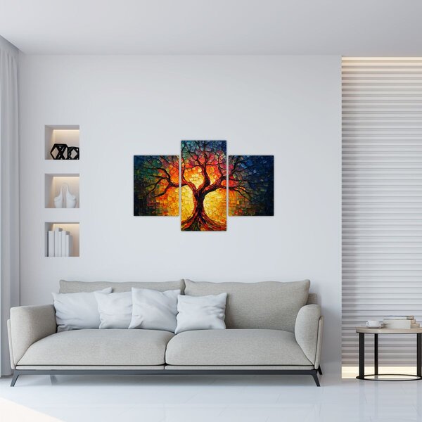 Obraz - Strom života v mozaike (90x60 cm)