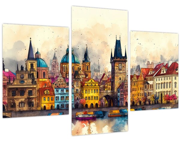Obraz - Jeseň v maľovanom meste (90x60 cm)