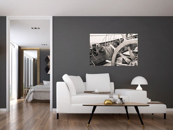 Obraz - Kormidlo plachetnice (90x60 cm)