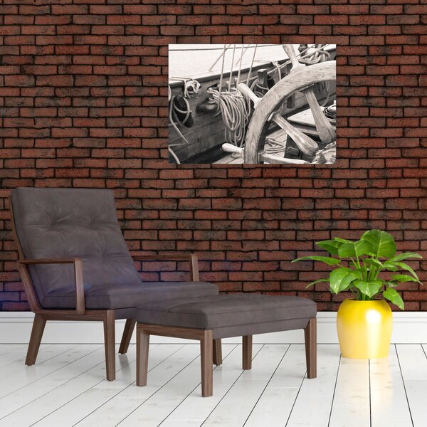 Obraz - Kormidlo plachetnice (70x50 cm)