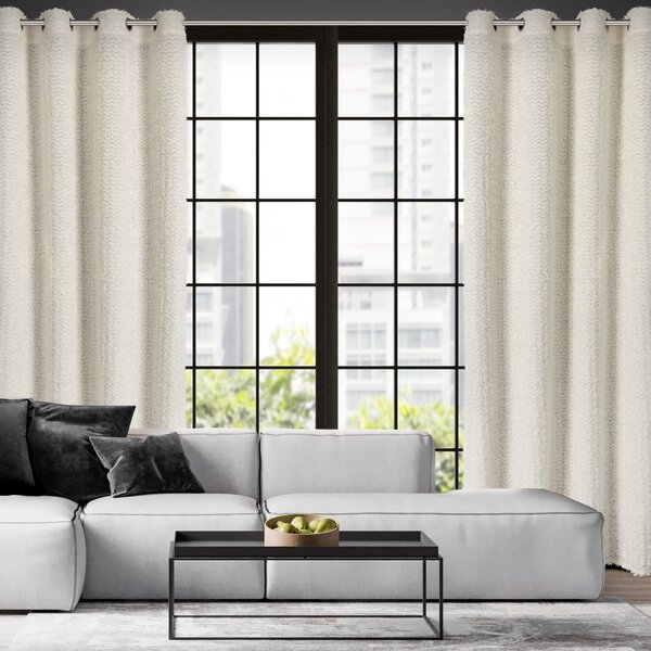 ZÁVES NA KRÚŽKOCH EVA MINGE TIFFANY 135X250 CM KRÉMOVÁ