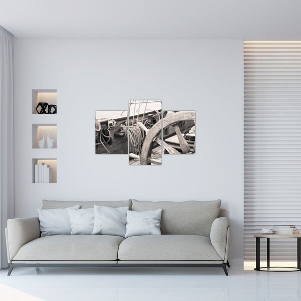 Obraz - Kormidlo plachetnice (90x60 cm)