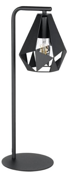 Eglo 43703 - Stolová lampa CARLTON 1xE27/60W/230V čierna