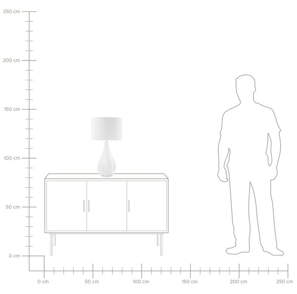 Stolná lampa svetlobéžová porcelán umelý hodváb okrúhle bubnové tienidlo 60 cm moderný glamour štýl obývačka spálňa
